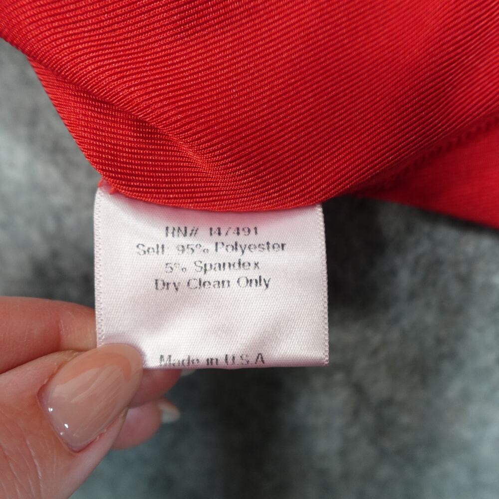 Katie May Dress Womens Small Leyla Red Slinky Gown Halter Knotted Open Back - Picture 5 of 12